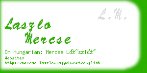 laszlo mercse business card